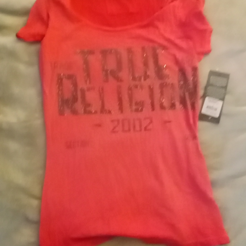 True religion bn inlaid gun metal graphics new with tags